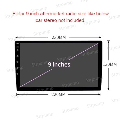9'' Car Radio Stereo Dash Frame Fascia Bezel Panel Compatible - Product Imagery
