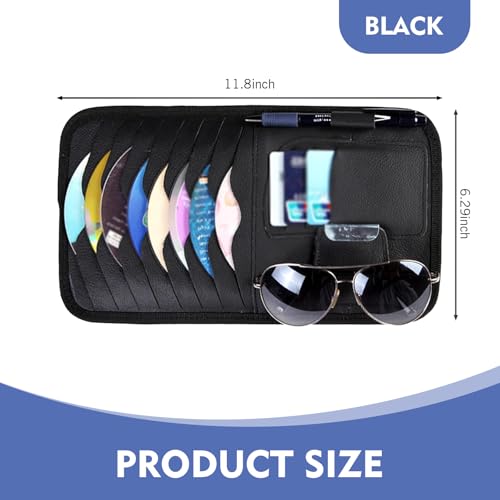 Car CD Holder, Compartmentalized Storage Pouch for Eyeglasses - Product Imagery