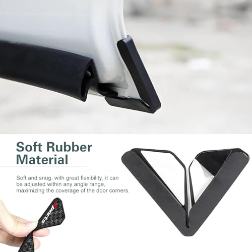 2PCS Car Door Corner Guards, Carbon Fiber Car Door Edge - Product Imagery
