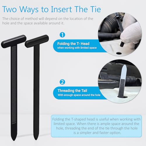Upgrade Cable Tie Buckle Nylon Universal Heavy Duty Self Lock, - Product Imagery