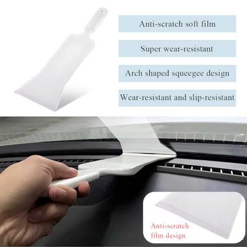 Yourkar Car Bulldozer Squeegee, Flat Long Handle Window Tint - Product Imagery