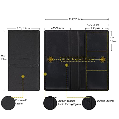 TOURSUIT Car Registration and Insurance Card Holder, Cross Black - Product Imagery