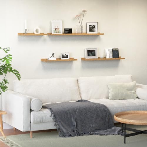 Boswillon Floating Shelves Set of 2, Small Wall Shelf with Lip, - Product Imagery