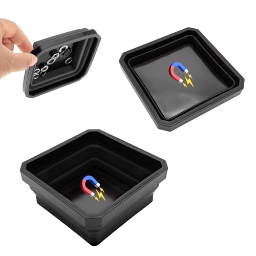 Yourkar Collapsible Magnetic Parts Tray, 4.5 Inch Foldable - Product Imagery