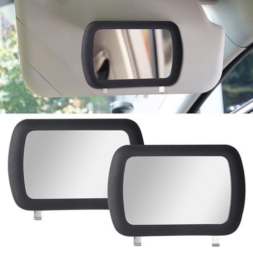 Tookie 2 Pack Clip-On Visor Mirror, Car Sun Visor Mirror HD - Product Imagery