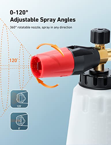 AstroAI Foam Cannon for Pressure Washer with 1/4" Quick Connect - Product Imagery