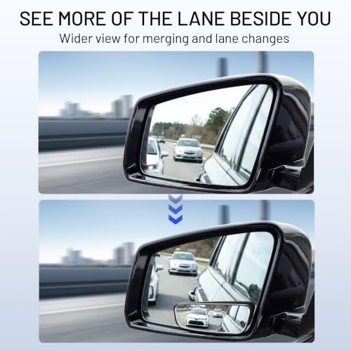 WildAuto Blind Spot Mirror, Rectangle Adjustable Car Auxiliary - Product Imagery
