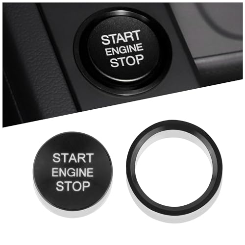 Car Push Start Button Cover Compatible with Audi,Cool Aluminum - Product Imagery