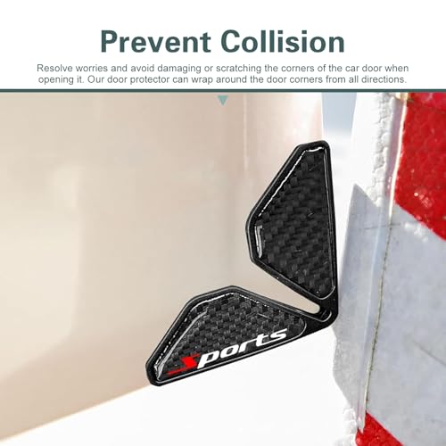 2PCS Car Door Corner Guards, Carbon Fiber Car Door Edge - Product Imagery
