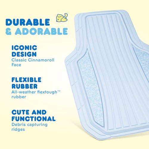Cinnamoroll Car Mats 4pc Floor Mats for Cars Trucks SUVs Blue - Product Imagery