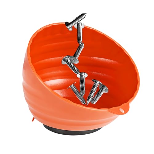 Magnetic Nut Cup, 6 Inch Cup Diameter Curved Magnetic Screws - Product Imagery