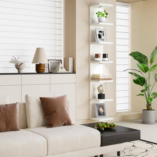 Fixwal 7 Tier Wall Shelf with LED Lights Lack Shelf for Room - Product Imagery