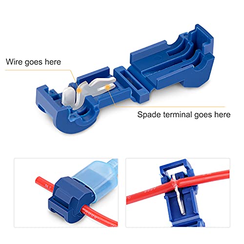Nilight - 50004R 120 Pcs/60 Pairs Quick Splice Wire Terminals - Product Imagery