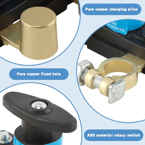 12V 24V Battery Disconnect Switch, Heavy Duty Master Battery - Product Imagery