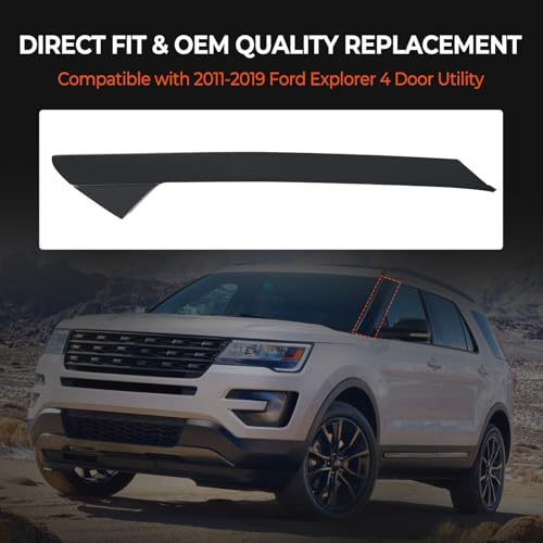 A-Pillar Molding Trim Kit with Clips Compatible with 2011-2019 - Product Imagery