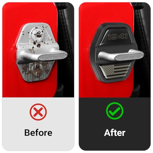 4PCS Door Lock Decoration Cover for 2018-2025 2026 Jeep Wrangler - Product Imagery