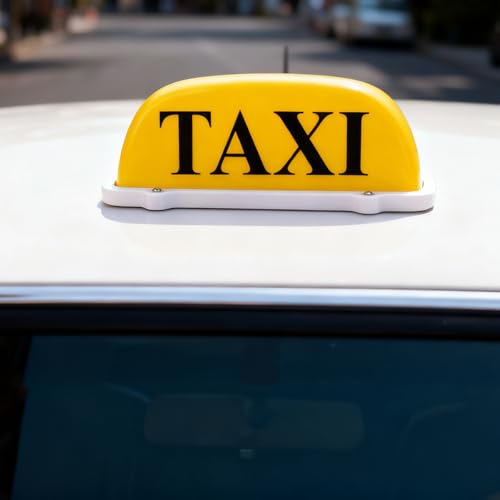Taxi Sign Cab Lights Magnetic Car Roof Taxi Top Sign Indicator - Product Imagery
