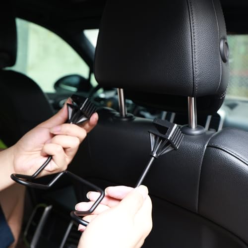 GODLIY Hard Hat Holder for Truck, Heavy-Duty Metal Car Headrest - Product Imagery