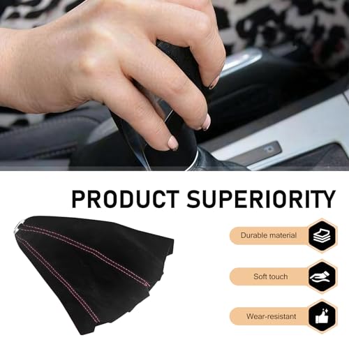 WZP Car Shift Boot Cover, Suede Leather Car Gear Cover, - Product Imagery