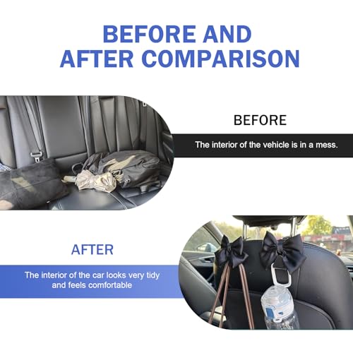 2 PCS Car Seat Headrest Hook, Hanging Storage Hook for Wallet - Product Imagery