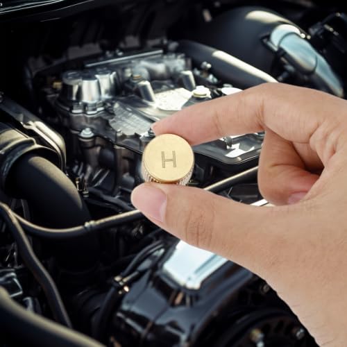 2pcs Car AC Valve Caps for R134a System, Brass Durable High/Low - Product Imagery