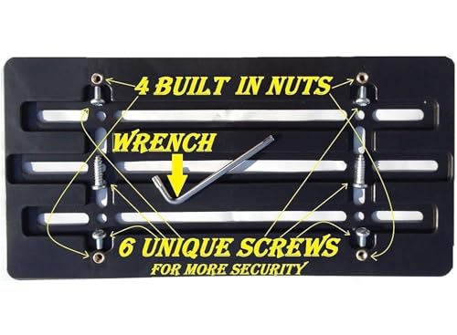 Front Bumper Licensе Plate Brackеt, Plate Holder Set with 6 - Product Imagery