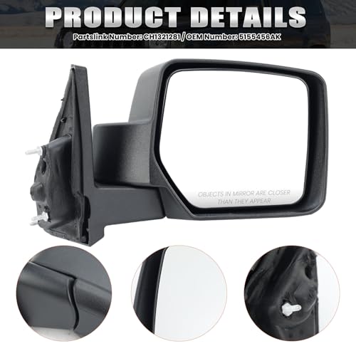 Right Passenger Side Mirror Compatible with Jeep Patriot - Product Imagery