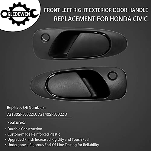 Exterior Door Handle Set, Fit for 92-95 Honda Civic 93-97 Del - Product Imagery