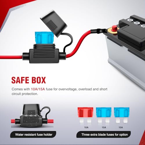 Nilight LED Pods Rear Lights Wiring Harness Kit 12 V 5 Pin - Product Imagery