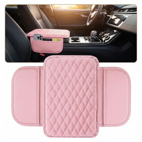 Car Arm Rest Cover, Leather Center Console Elbow Support Cushion - Product Imagery