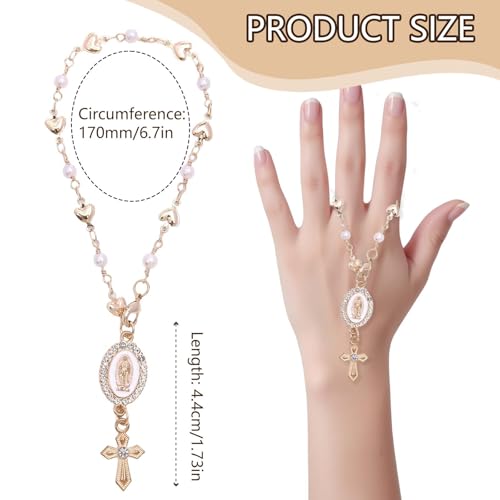Steering Wheel Rosary Charm, Steering Wheel Accessory with - Product Imagery
