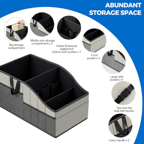 WHHMK Sturdy Leather Car Storage Support Up to 33 LB of Weight, - Product Imagery