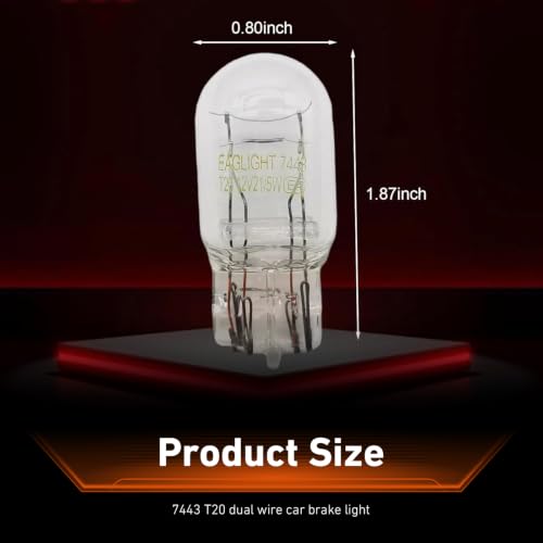 5PCS 7443 Bulb, T20 7443 1891 Car Brake/Reverse/Tail Light/Turn - Product Imagery