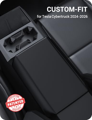 BASENOR Armrest Cover for 2026-2024 Tesla Cybertruck Scratch - Product Imagery
