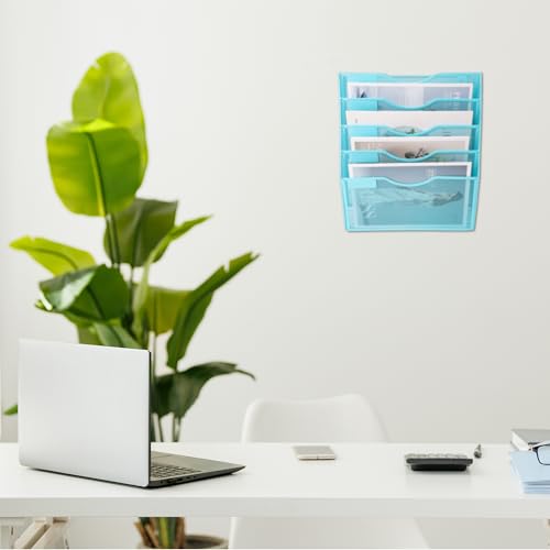 EASEPRES 5 Pocket Mesh Hanging Wall File Organizer, Wall Mounted - Product Imagery