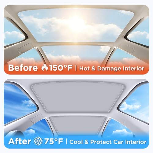 2026 Upgraded for Tesla Model 3 Accessories Sunshade Roof [No - Product Imagery