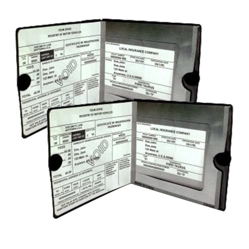 ESSENTIAL Car Auto Insurance Registration BLACK Document Wallet - Product Imagery