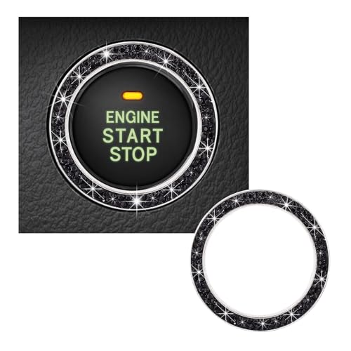 Kewucn Bling Crystal Double Rhinestone Car Engine Start - Product Imagery