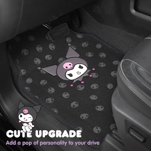 Kuromi Carpet Car Floor Mats - Universal Fit for Cars, SUVs & - Product Imagery