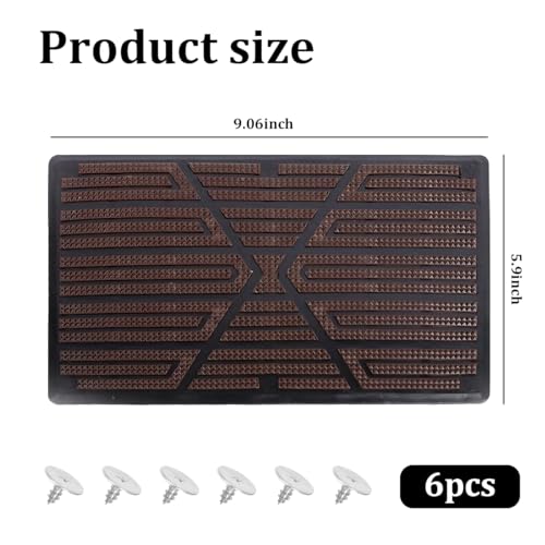 9.06 x 5.91 Inch PVC Floor Mat Repair Patch, Coffee - Product Imagery