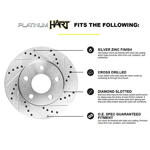 Hart Brakes Front Brake Kit Fits 2015-2017 Honda Odyssey - Product Imagery