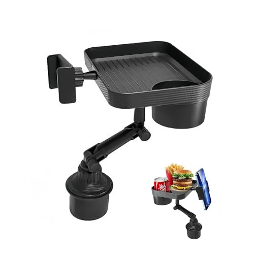 Vehicle-Mounted Multifunctional Water Cup Holder Tray Black - Product Imagery