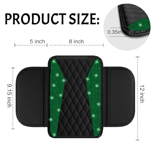 NBTEPEM Bling Car Center Console Cover, Leather Middle Console - Product Imagery