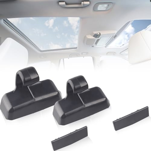 Rear Sun Shade Hook Clip with Cover Kit Black Compatible with - Product Imagery