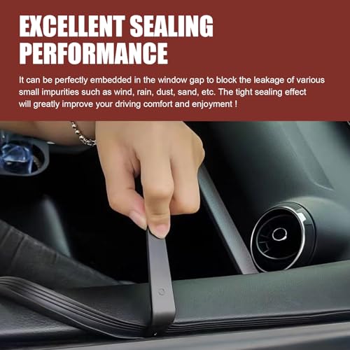 13Ft Car Window Weather Stripping, L-Shape Car Door Rubber Seal - Product Imagery