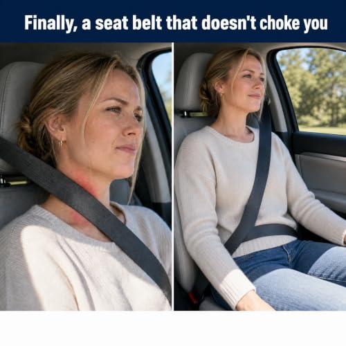 4 Pack Seat Belt Strap Comfort Guide for Adults, Anti-Slip - Product Imagery