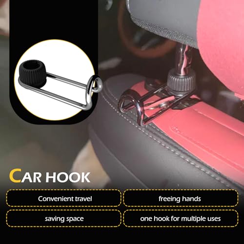 2 PCS Headrest Hooks for Car, 10KG Ultra High Load Bearing Alloy - Product Imagery