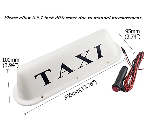 Multiple Colors 12V LED Magnetic Taxi Sign Roof Top Car Super - Product Imagery
