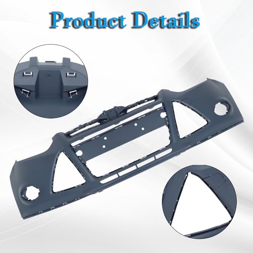 Front Bumper Cover Primed Replacement for 2012 2013 2014 Focus - Product Imagery