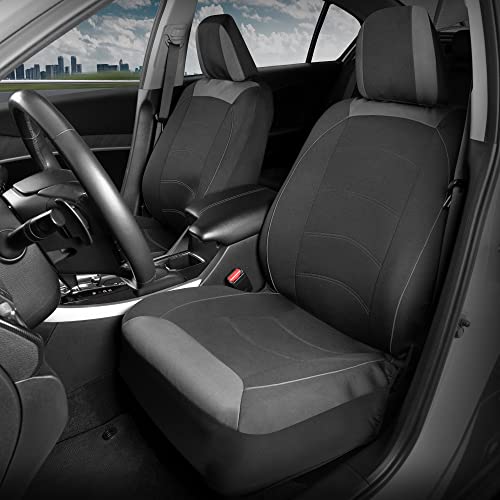 Motor Trend Black Cloth Car Seat Covers for Front Seats – - Product Imagery